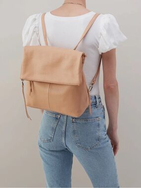 Hobo Grant Backpack in Porcini Pebbled Leather